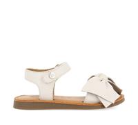 Gioseppo Sandalias de Niña de Piel Blanco Con Rasgar Lazo Elegantes Niña