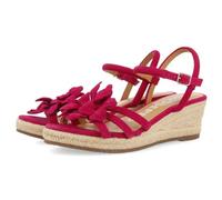GIOSEPPO Sandalias DE Piel Color Fucsia con Adorno DE Flor Y CUÑA DE Yute para Mujer SAMSULA