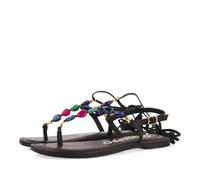 GIOSEPPO Sandalias de Piel con Detalle de Cuentas Multicolor para Mujer escles