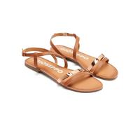 GIOSEPPO Sandalias DE Piel con Tiras Color Cuero Y Metalizado para Mujer BARGEME