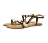 GIOSEPPO Sandalias DE Piel con Tiras Negras Y Metalizadas para Mujer BARGEME