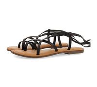 GIOSEPPO Sandalias de Tiras Finas Negras para Atar a la Pierna lussat