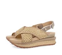 GIOSEPPO Sandalias Deportivas Beige con Corte de Rejilla en Rafia para Mujer rinxent