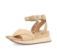 GIOSEPPO Sandalias Deportivas Beige y Dorado con CUÑA para Mujer MEHAMA