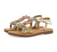 GIOSEPPO Sandalias Doradas DE Piel con Adornos DE CUENTASMULTICOLOR para NIÑA Y NIÑO TICE