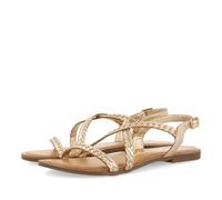 GIOSEPPO Sandalias Doradas DE Piel Trenzada para Mujer CAPACI