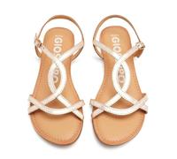 GIOSEPPO Sandalias Doradas de Tiras Finas para Mujer lamim