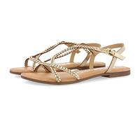 GIOSEPPO Sandalias Doradas de Tiras Finas Trenzadas para Mujer nioaque