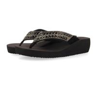 GIOSEPPO Sandalias Negras con CUÑA Y PEDRERÍA para Mujer Devices