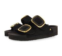 GIOSEPPO Sandalias Negras Estilo Bio con Adorno Joya para Mujer BUDAORS