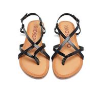 Gioseppo Sandalias lelex estilo romana negras para mujer