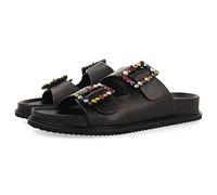 GIOSEPPO Sandalias Negras Tipo Bio con Hebillas con Cristales Multicolor para Mujer koronadal