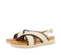 GIOSEPPO Sandalias Off-White con Pespuntes para Mujer Bohol