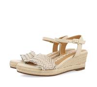 GIOSEPPO Sandalias Off-White Trenzadas con cuña de Yute para Mujer ICA