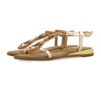 GIOSEPPO| Sandalias planas piel TILTON| Tacón 2 cm| Zapato cierre hebilla Mujer||Platino|Talla 36