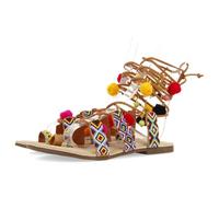 GIOSEPPO Sandalias Piel Abalorios Y Pompones Dyani