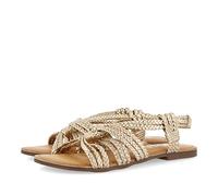 GIOSEPPO Sandalias Planas con Trenzado en Color Dorado para Mujer molay