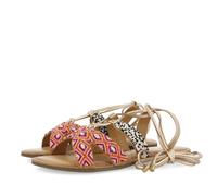 GIOSEPPO Sandalias Planas de Piel con Trenzado étnico Multicolor con Cordones para Mujer bresse
