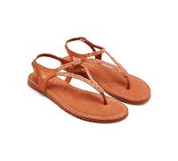 GIOSEPPO| Sandalias planas piel LIMINGTON| Plantilla acolchada| Cierre hebilla mujer||Teja|Talla 40
