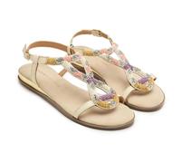 GIOSEPPO| Sandalias planas piel TILTON| Tacón 2 cm| Zapato cierre hebilla Mujer||Malva|Talla 36