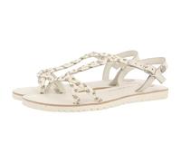 Gioseppo| Sandalias planas piel WENHAM| Plantilla acolchada| Cierre hebilla mujer||Blanco|Talla 28