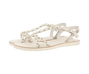 Gioseppo| Sandalias planas piel WENHAM| Plantilla acolchada| Cierre hebilla mujer||Blanco|Talla 31