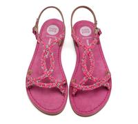 GIOSEPPO| Sandalias planas piel WENHAM| Plantilla acolchada| Cierre hebilla mujer||Fuxia|Talla 32