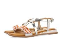 GIOSEPPO Sandalias Plateadas con Adorno DE Cuentas Y Mini CUÑA para Mujer DOBROVA