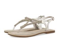 GIOSEPPO Sandalias Plateadas DE Piel con PEDRERÍA para Mujer POUSSAN