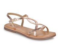Sandalias de Piel Metalizada en Color Platino para niña varzea