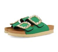 GIOSEPPO Sandalias Verdes Estilo Bio con Adorno Joya para Mujer ADERKLAA