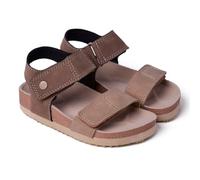 GIOSEPPO SCRIBNER - Sandalias Bicolor de Piel con Cierre Ajustable en Empeine y Tobillo, Suela de EVA Ligera y Planta Tipo Bio, Ideal para Playa y Piscina, Color Taupe, Talla 35