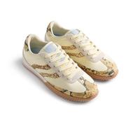 Gioseppo SHAMUD - Zapatillas Deportivas con Piel, Estampado de Serpiente, Detalles Brillantes, Suela Flexible, Plantilla Acolchada y Plataforma, Color Amarillo, Talla 38