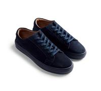 Gioseppo SINDO - Zapatillas Deportivas de Piel con Acabado Serraje, Plantilla Acolchada, Suela Flexible y Forro de Algodón, Estilo Casual para Hombre, Color Azul Marino, Talla 40