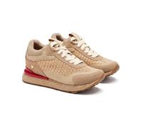 Gioseppo - Sneaker | Gioseppo Sneaker Tipo Rafia Mix Texturas Harding| Suela Forrada Yute| Sneaker cuña Interna| Mujer Talla 39 Beig