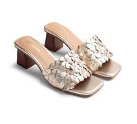 GIOSEPPO TANGUB, Talón Abierto Mujer, Platino, 37 EU