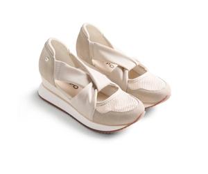 Gioseppo TUHELJ - Sandalias Deportivas Abiertas de Piel con Rejilla, Cuña Forrada, Tiras de Sujeción, Plantilla Acolchada, Certificación Global Recycled Standard, Color Off-White, Talla 39