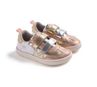 GIOSEPPO Zapatillas Barefoot niña Color Oro de Piel. Sistema Topper.Cierre Ajustable Velcro.Garantiza pisada Natural. Plantilla extraíble.Suela Fina, Flexible y Ligera. Puntera Amplia. Drop Cero.