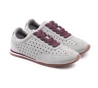 GIOSEPPO Zapatillas color Gris de piel con acentos metalizados.Plantilla acolchada, trnaspirable y extraíble. Destaca por su flexibilidad y ligereza al prescindir de topes y contrafuertes. Tacón 1 cm.