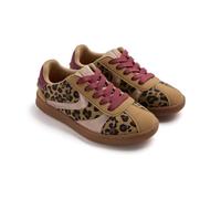 GIOSEPPO Zapatillas de Piel con Estampada de Leopardo y Contraste de Colores. Plantilla Acolchada, extraíble y Transpirable. Suela TPR. Tacón 2,5 cm.