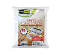 GIO'STYLE 25 bolsas para envasado al vacío Fresh | 25 x 35 cm | Aptas para la conservación y la cocción al vacío | BPA free | Made in Italy