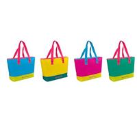 GIO'STYLE Bolsa térmica Beach Tote Fluo | Colores Surtidos | 20 L | Asas de hombro | Estampado de rayas