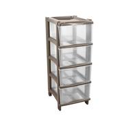 GIO'STYLE Cajonera Essential Cassie | 4 cajones | Antracita | H 76 cm | Made in Italy