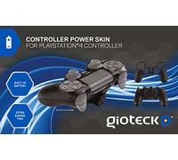 Gioteck - Controller Power Skin, Batería Incorporada, Color Negro (PlayStation 4)
