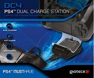 Gioteck - Estacion de carga DC4 Para 2 mandos PS4 (PS4)