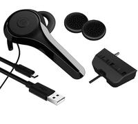 Gioteck - Pack con auricular mono con cable + cable de carga para mando + 2 grips (Xbox One)