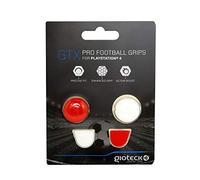 Gioteck - Gtx Ps4 - Funda Protectora de Silicona para Mando Ps4, Protección para Joysticks, Antideslizante, Precisión Grips para Playstation 4 Blanco y Rojo (Ps4)