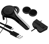 Gioteck - Pack con auricular mono con cable + cable de carga para mando + 2 grips (Xbox One)