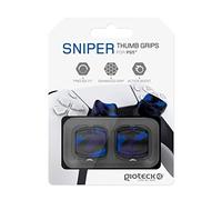Gioteck - Stg Ps5 - Funda Protectora de Silicona para Mando Ps5, Protección para Joysticks, Antideslizante, Precisión Grips para Playstation 5 Azul y Negro (Ps5)