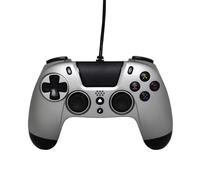 Gioteck - VX4 - Mando PS4 Wired, Controlador Cableado para la Playstation 4, 3,5 mm Puerto de Audio, Soporta vibraciones y movimientos, Compatible con PS4 y PC Titanium (Windows 8.1), gris